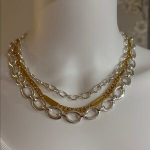 Lauren Ralph Lauren Silver and Gold Chain Necklace